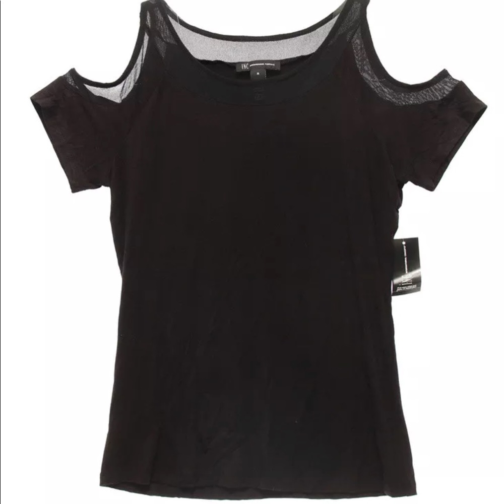 INC cold shoulder mesh shirt NWT $62 medium